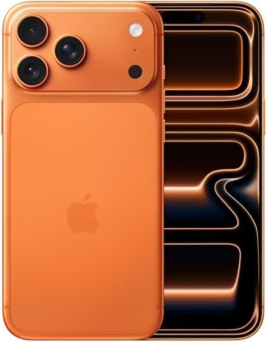 Apple iPhone 17 Pro, US Version, 256GB, eSIM, Cosmic Orange- Unlocked (Renewed)